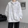 Men's Plus Size Trendy Tie-Dye Half-Zip Hooded Sweatshirt - Autumn/Winter Niche Design