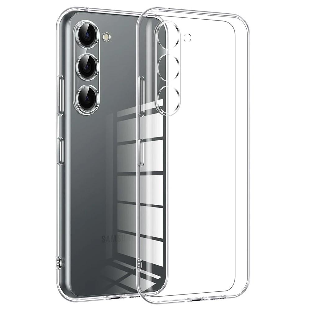 

Clear Silicone Soft Case For Samsung Galaxy S25 Ultra S24 S23 S21 FE S22 Ultra Plus Cover for Samsung A14 A34 A54 S23