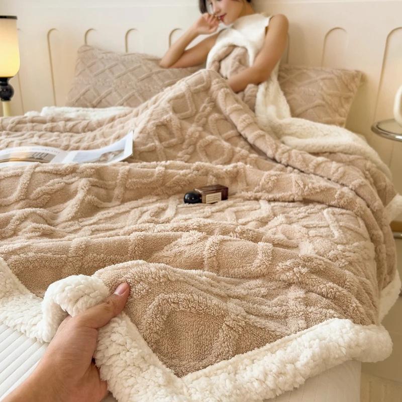 Drehdecke für Bett Thermodecke Fleece-Überwurfdecke für Couch Sofa Schlafzimmer Weiche Warme Decke Multifunktionale Decke