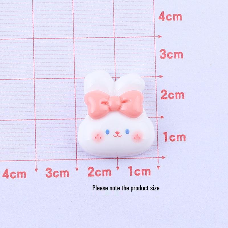 Glossy Cartoon Rabbit DIY Resin Shoe Buckle Ornaments.