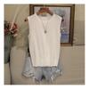 Camisole Women's Summer Bottoming White Short Knitted Sleeveless Top