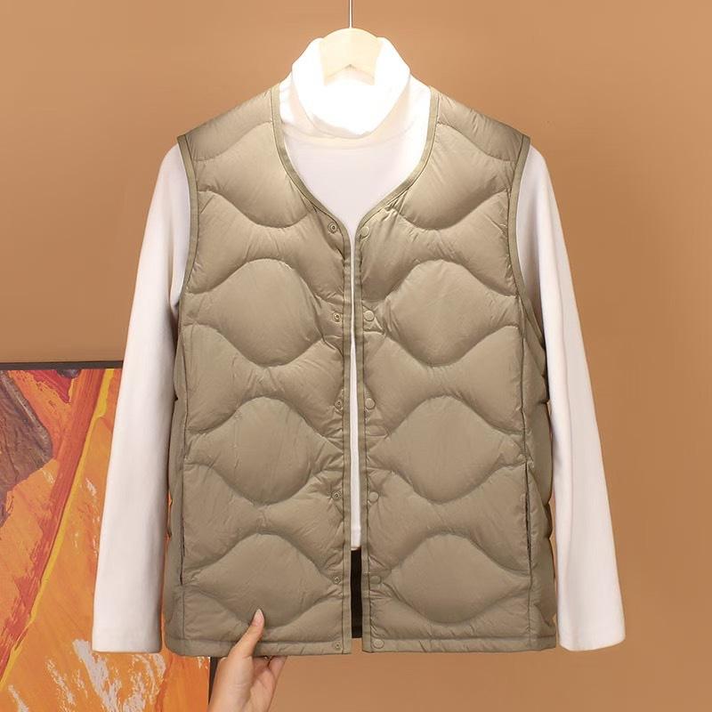 Short down vest, autumn color fashion down vest liner