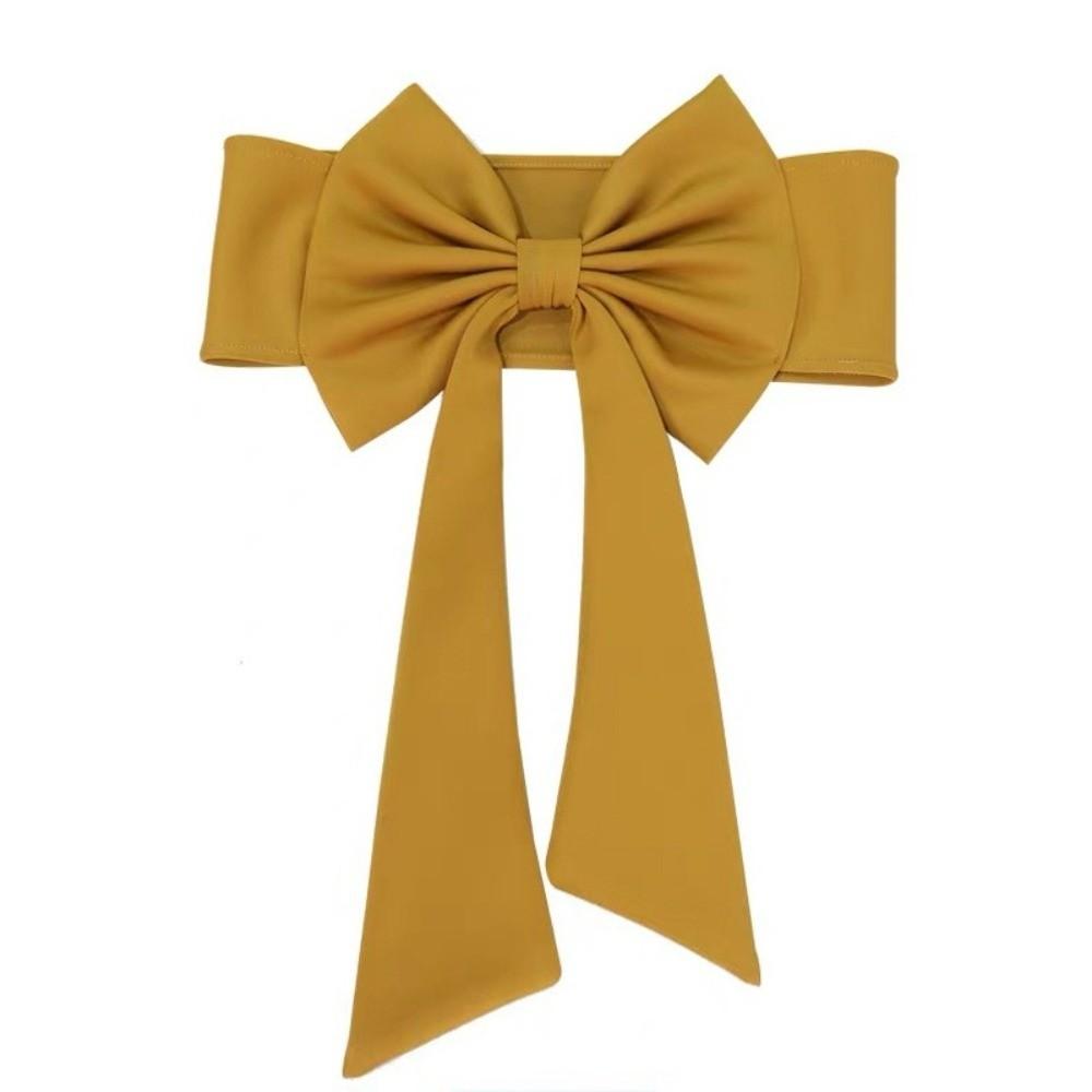 Pretied Bow Stretch Chair Sashes Elastic Design No-tie Chair Cover Sash  Wedding Decoration
