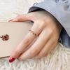 Korean Wave Titanium Steel Rose Gold Pinky Ring for Women - Simple Japanese/Korean Style Index Finger Band Jewelry