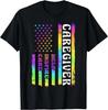 Caregiver Appreciation American Watercolor Flag Help Inspire Gift Unisex T-Shirt