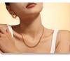 18K Gold-Plated Tassel Necklace & Bracelet Set with Inlaid Diamonds