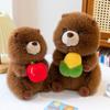 Nibbling Marmot Plush Doll with Corn & Apple – Children's Birthday Gift