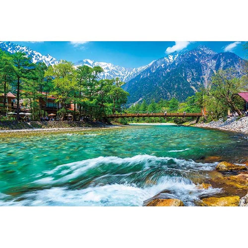 

APPLEONE 1000-884 Clear Stream and Hotaka Mountain Range (Nagano Prefecture) 1000-Piece Jigsaw Puzzle (75 x 50 cm) Made in Japan