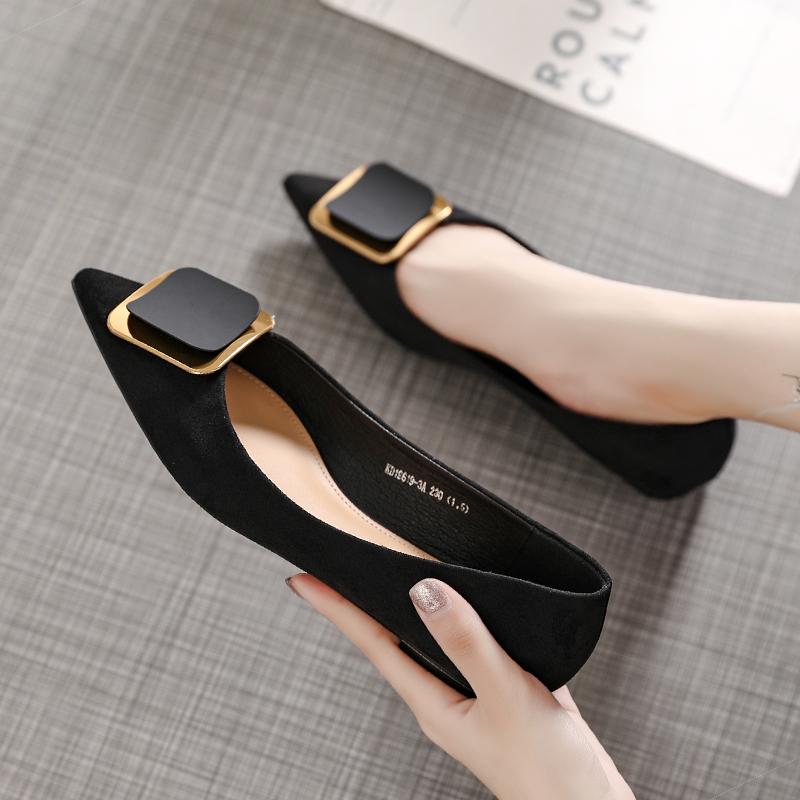 Fashion Brand 2025 Flats Shoes Women Flock Soft Soled Ballets Ladies Pointed Toe Party Shoes Bridesmaid Wedding Shoes OL Office Shoes