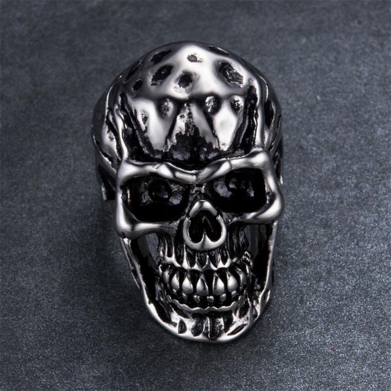Totenkopf Ring Aus Edelstahl Für Herren – Vintage, Punkig & Langlebig