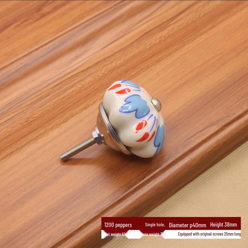 Modern American Ceramic Pumpkin Cabinet Handle