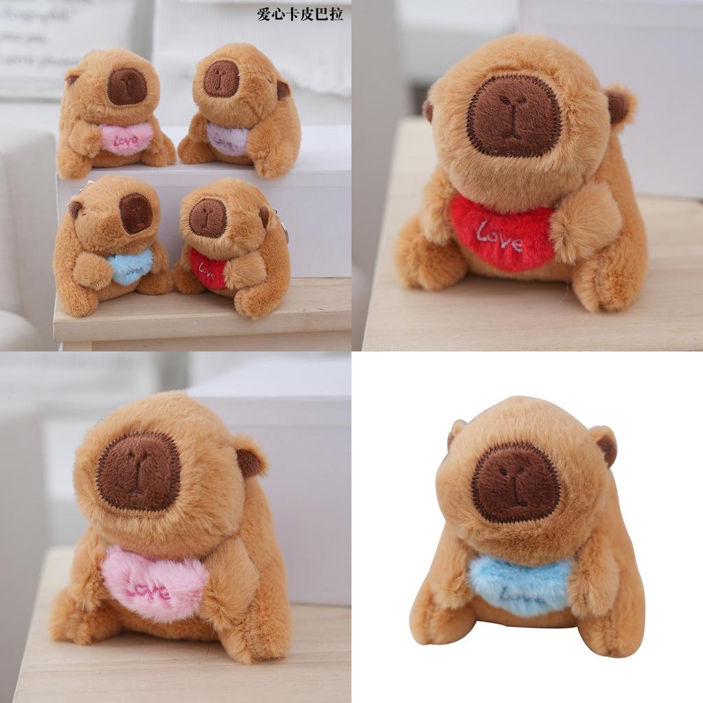 Adorable Capybara Plush Keychain Soft Toy Cuddly Animal Figure For Kids