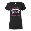 Nurses Can't Fix Stupid But We Can Sedate It Funny Womens T-Shirt Basic Cotton