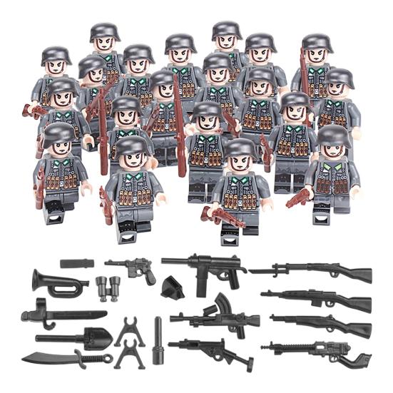 

20Pcs Mini Soldier Figure with Weapons Hand-painted Soldier Model Toy Home Office Desktop Decoration Military Lovers Collectors Gift C