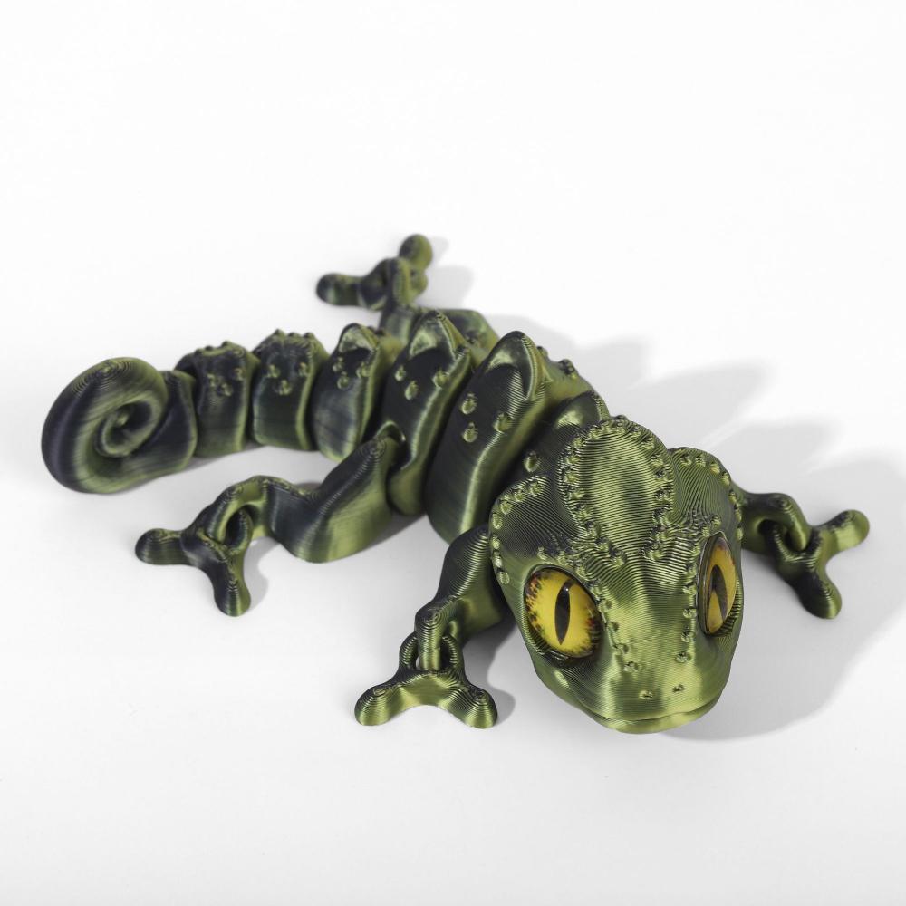3D Printing Chameleon Figures Multi-joint Movable Simulation Eyes for Home Accessories Kids Toys Gift Living Room Decoration
