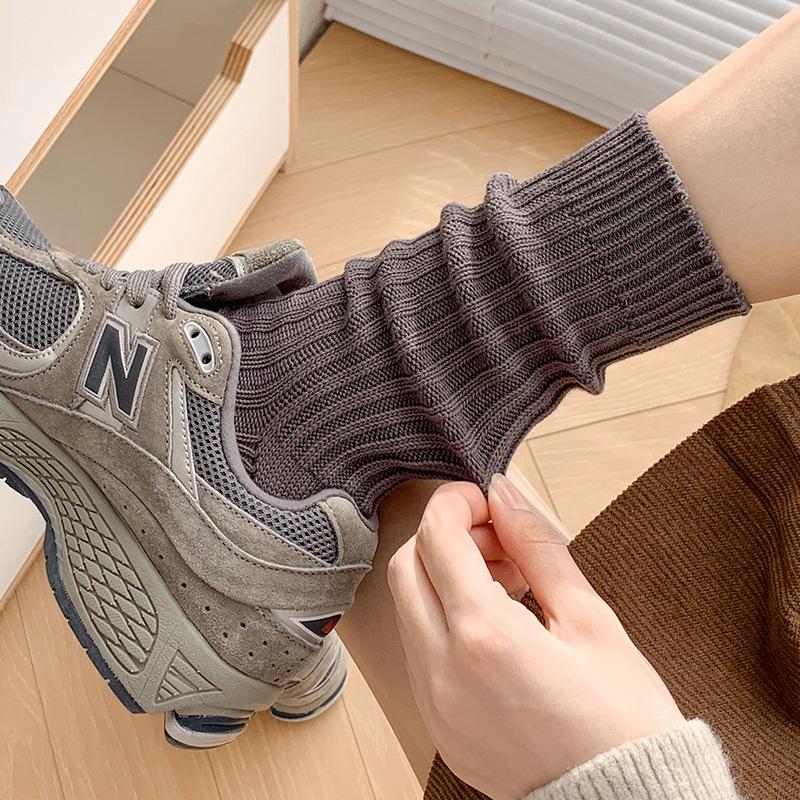 Socks Pure Cotton Stacking Socks, Out-Of-Season Wear, Trendy Thickened Warm Thick Needle Retro Maillard Stockings Women