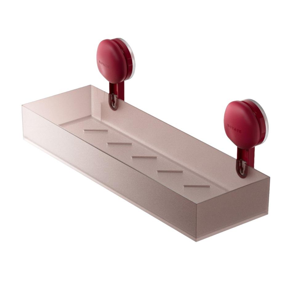 Frosted Suction Cups Shower Shelves Wall Mounted Cosmetics Storage Rack  For Home