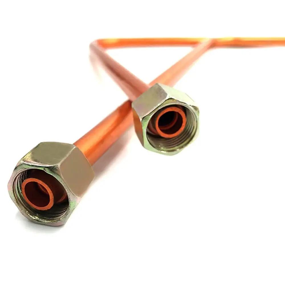 1Pcs Aluminum Copper-plated Air Compressor Exhaust Tube 200/400/600/800mm Bendable Pressure Relief Valve Tube Air Line Hose