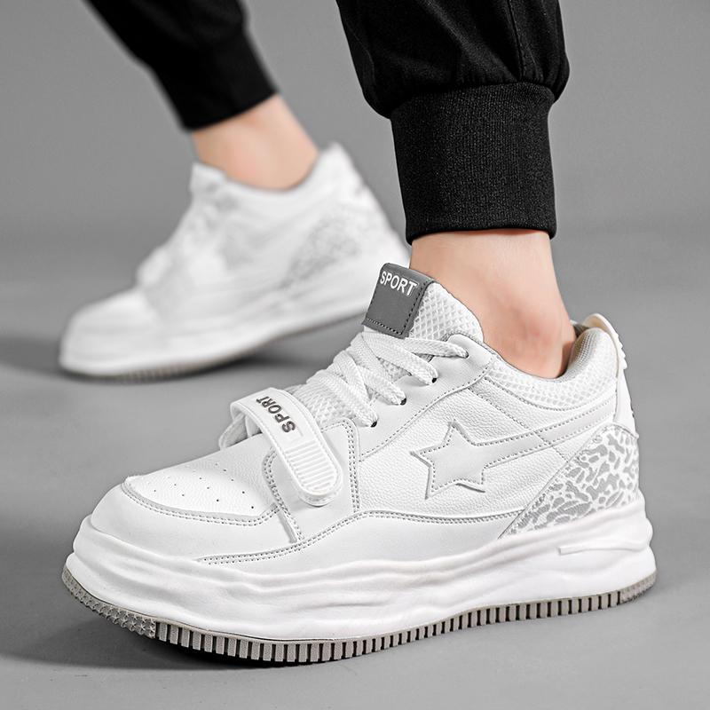 Weiße 7cm Unsichtbare Höhenerhöhende Sneaker Lässig Vintage Elevator Schuhe Für Männer Und Frauen Atmungsaktiv Bequem Sport