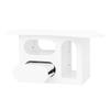 Coffee Table, Cloud-shaped Tabletop with Curved Drawers and Open Storage Compartments, for Living Room