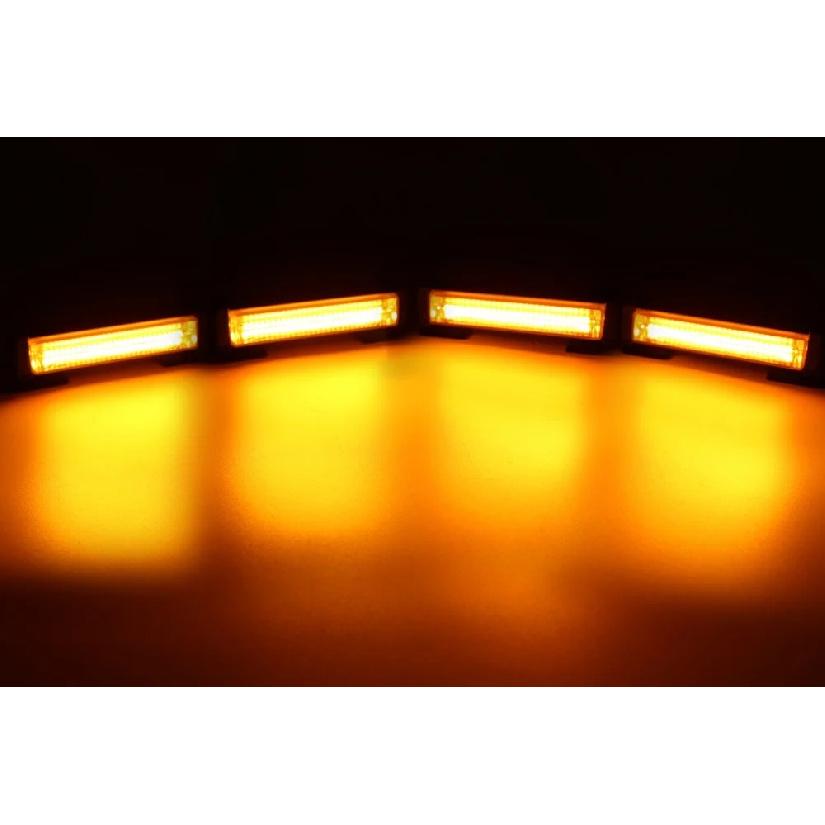 40W 80W COB Car Front Grille LED Strobe Light Police Fire Truck Emergency Flashing Warning Lights 12V 24V Amber White Red Blue
