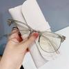 Vintage Style Unisex Non-Prescription Blue Light Blocking Glasses, Semi-Rimless, Durable PC Frame, with Clear PC Lenses