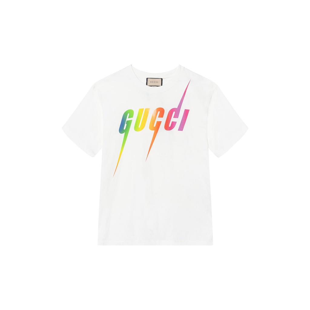 GUCCI T Shirts Men's Ecru Crew Neck Moderate 616036-XJFF9-9095