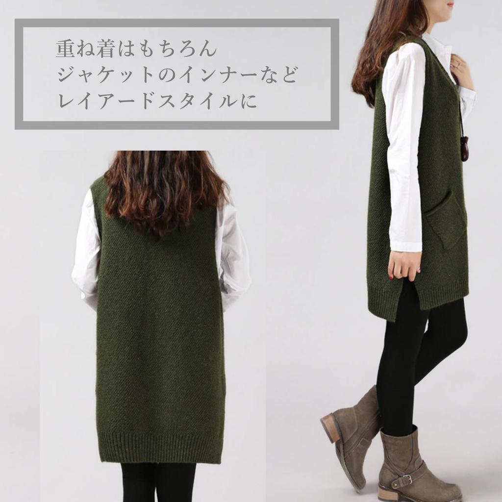 Sleeveless Long Knit Vest Tunic Dress One Size Fits [1/2style] Women's (Dark Gray, All)