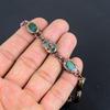 Pulsera de Esmeralda, Pulsera de Piedras Preciosas Hecha a Mano, Joyería Antigua Electroformada en Cobre, Para Regalo de Compromiso