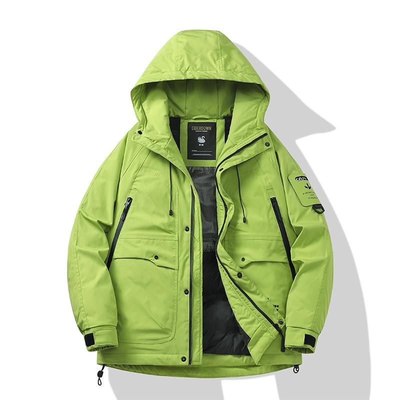 Mens Winter Down Jacket Outdoor Warm Coat Lightweight Hiking Parka