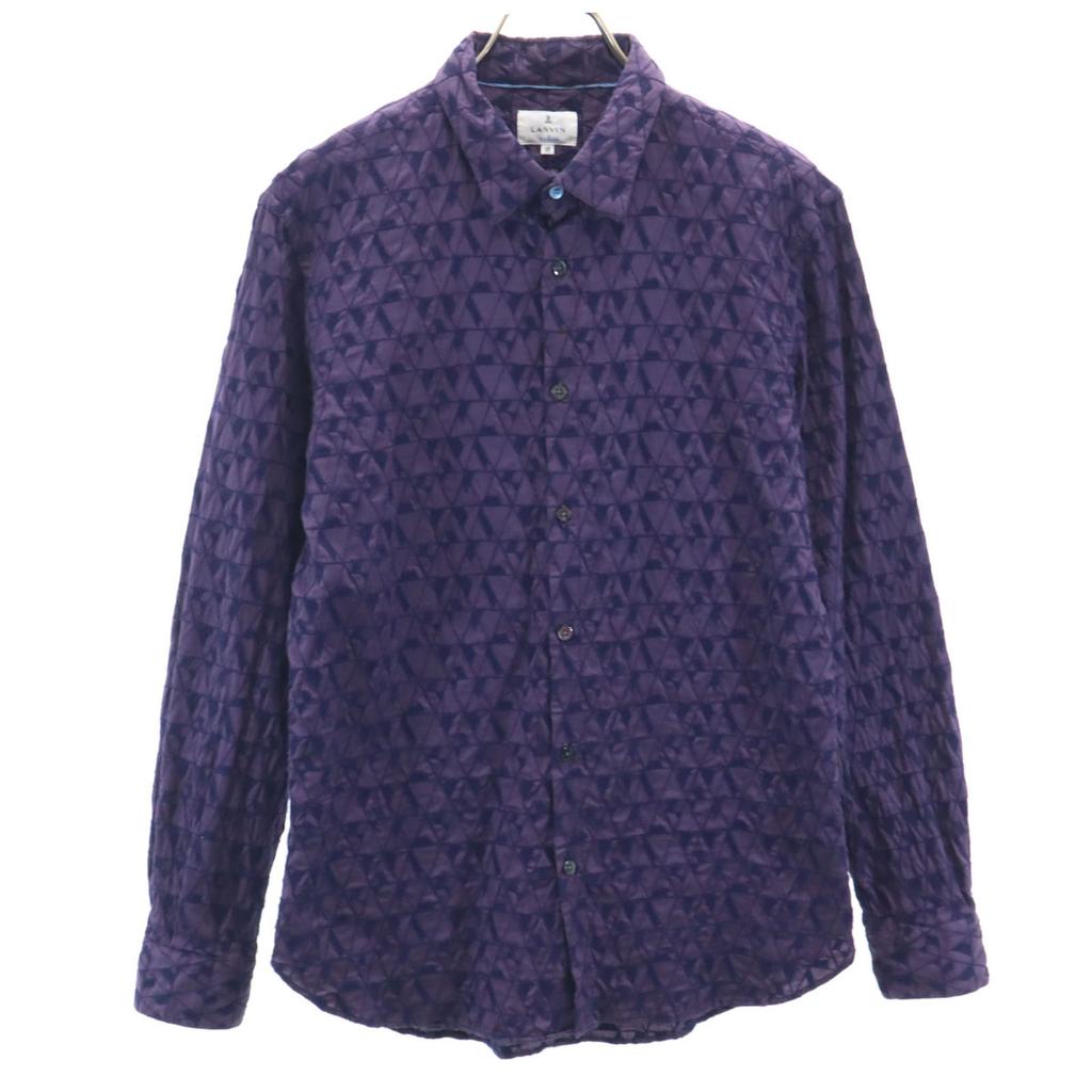 LANVIN en Bleu made in Japan Overall handle Long sleeve shirt 48 purple Men's Used