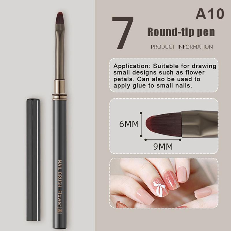 1Pcs Metal Handle Nail Art Liner Pen Painting Brush Drawing Brush Stripe Flower Painting Pen UV Gel Brush Nail Art Construction