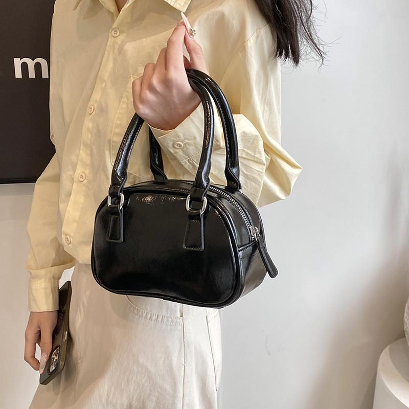 Городская минималистичная сумка кроссбоди с простроченным дизайном, маленькая сумочка чёрный