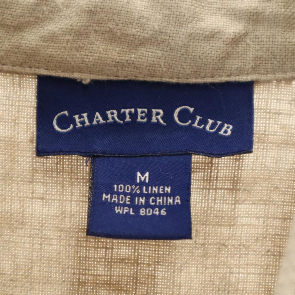 CHARTER CLUB Linen Jacket M Beige Women Used