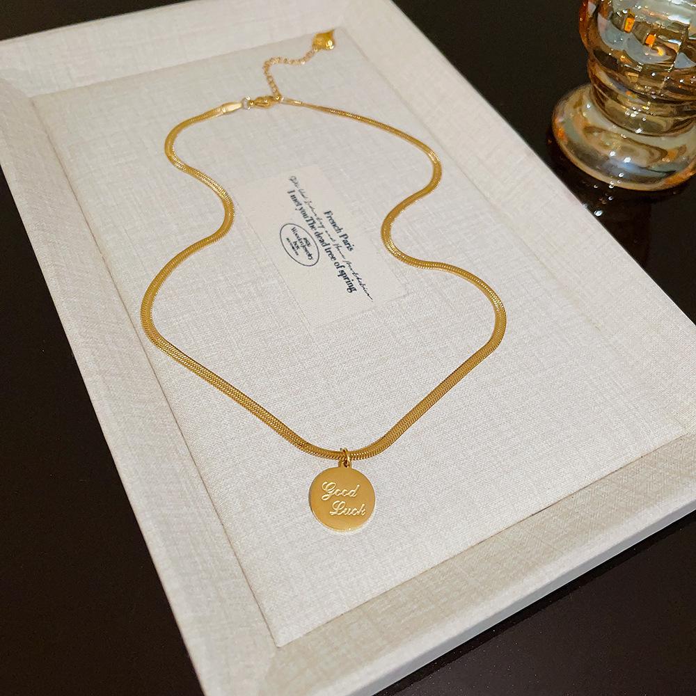 Elegant Titanium Steel Necklace: Chic, Durable, Non-Fading Design for Women