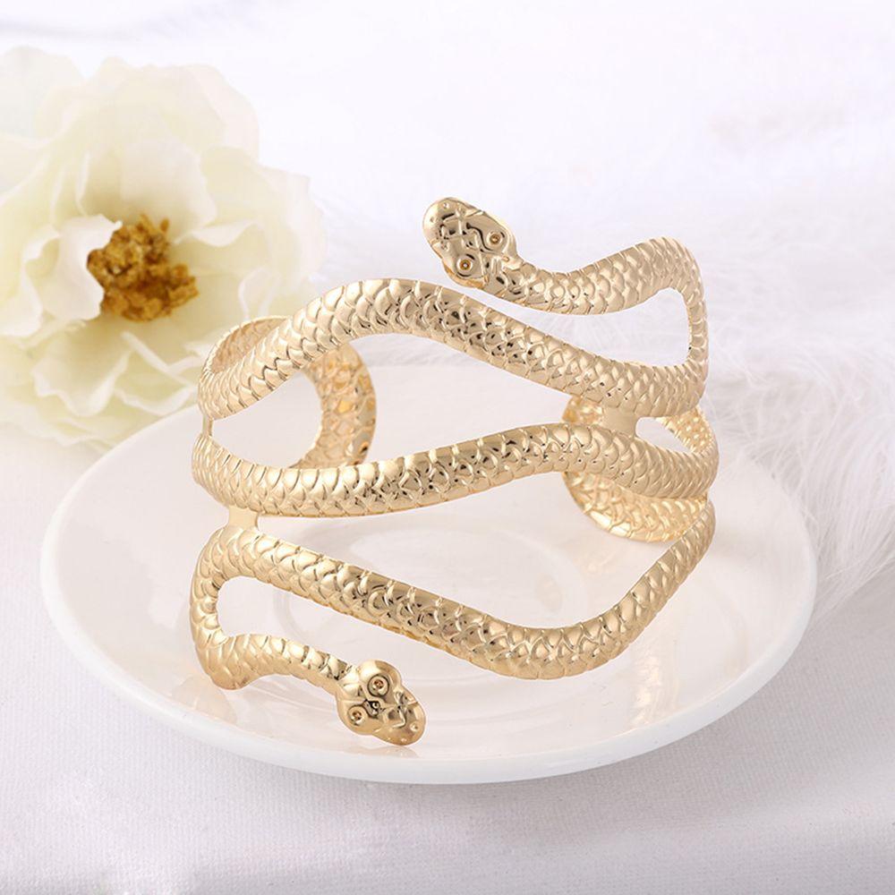 Geometric Pattern Hollow Adjustable Snake Arm Bangle Arm Chain Armband Arm Ring