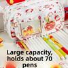 Flip Closure Stationery Storage Bag Multilayer Pencil Case Cute Pen Bag  Students Supplies