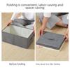 Large Cotton-Linen Foldable Storage Box with Lid for Desktop or Wardrobe Organization