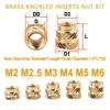 220Pcs M2 M2.5 M3 M4 M5 M6 Heat Set Insert Nuts Knurled Surface Threaded Inserts  Resin Models