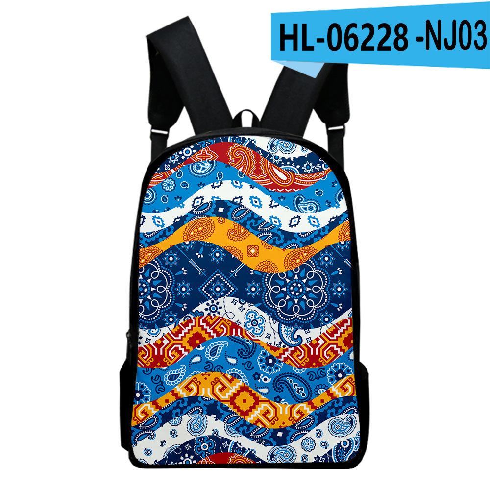 Iconic Favored PLK pupil Backpack Computer Knapsacks 3D Design Oxford Moisture-proof Boys/Girls Outing Backpacks