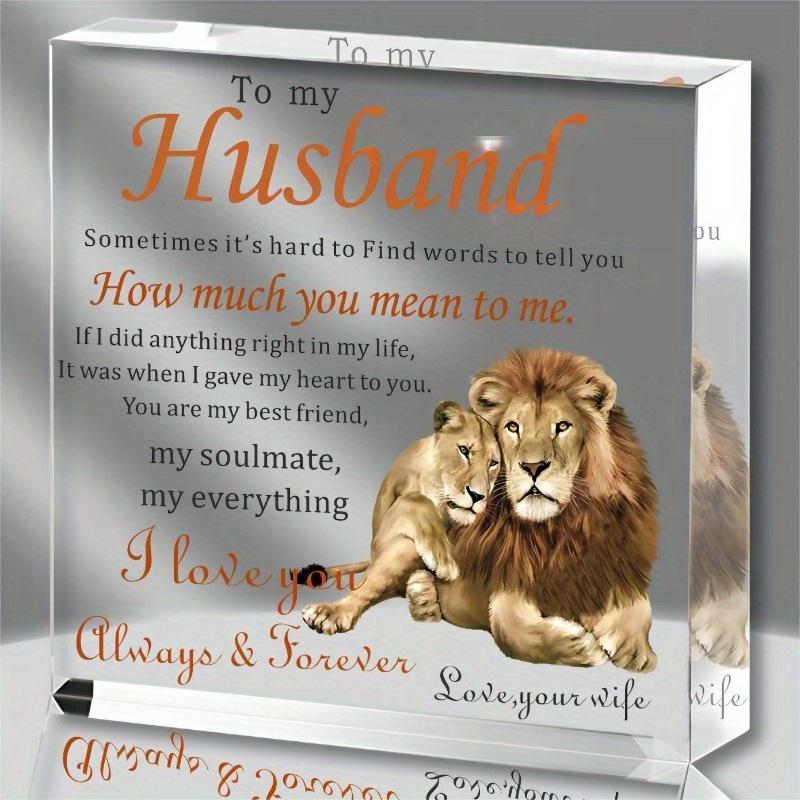 

Husband Acrylic Plaque. Romantic desktop gift for birthday, anniversary or Father s Day. чистый