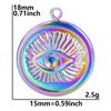 5pc Fashion Love Evil Eyes Colorful Stainless Steel Pendant Handmade Pendants Necklace Materials DIY Sword Accessories Findings