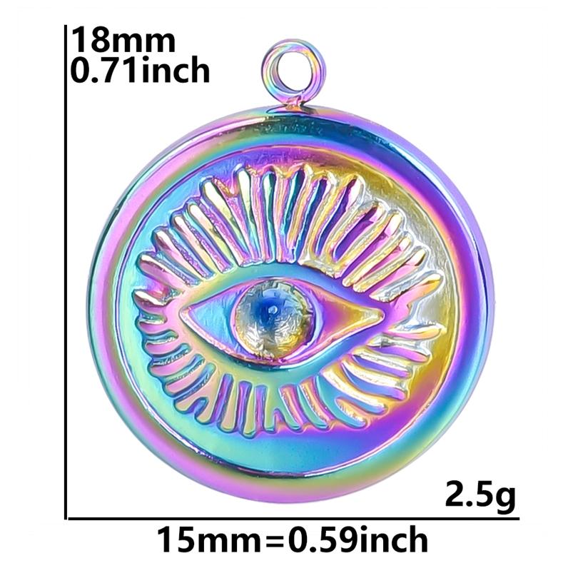 5pc Fashion Love Evil Eyes Colorful Stainless Steel Pendant Handmade Pendants Necklace Materials DIY Sword Accessories Findings