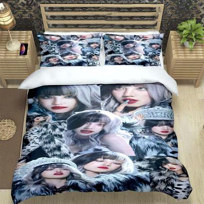 Korean Kpop Girl Group-Yuqi-Soyeonmiyeon-Suyin-Shuhua Print Bedding Set Duvet Cover Comforter Bed Youth Kids Girl Boys Gift