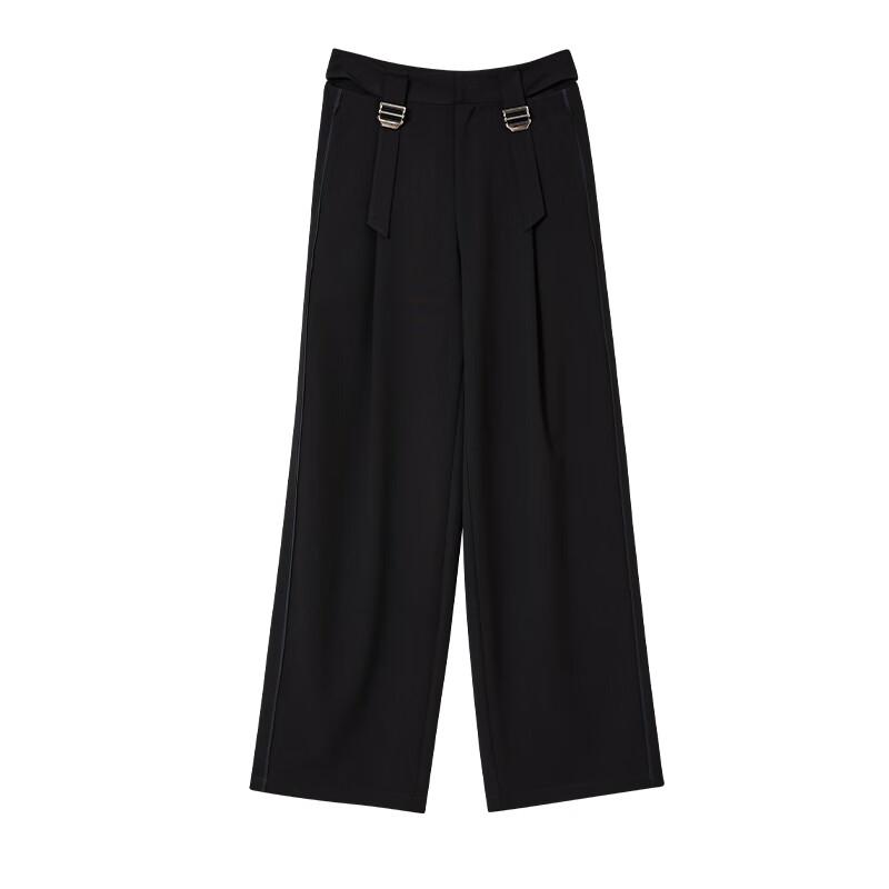 Sweet Basil Women's High-Waist Straight-Leg Casual Pants