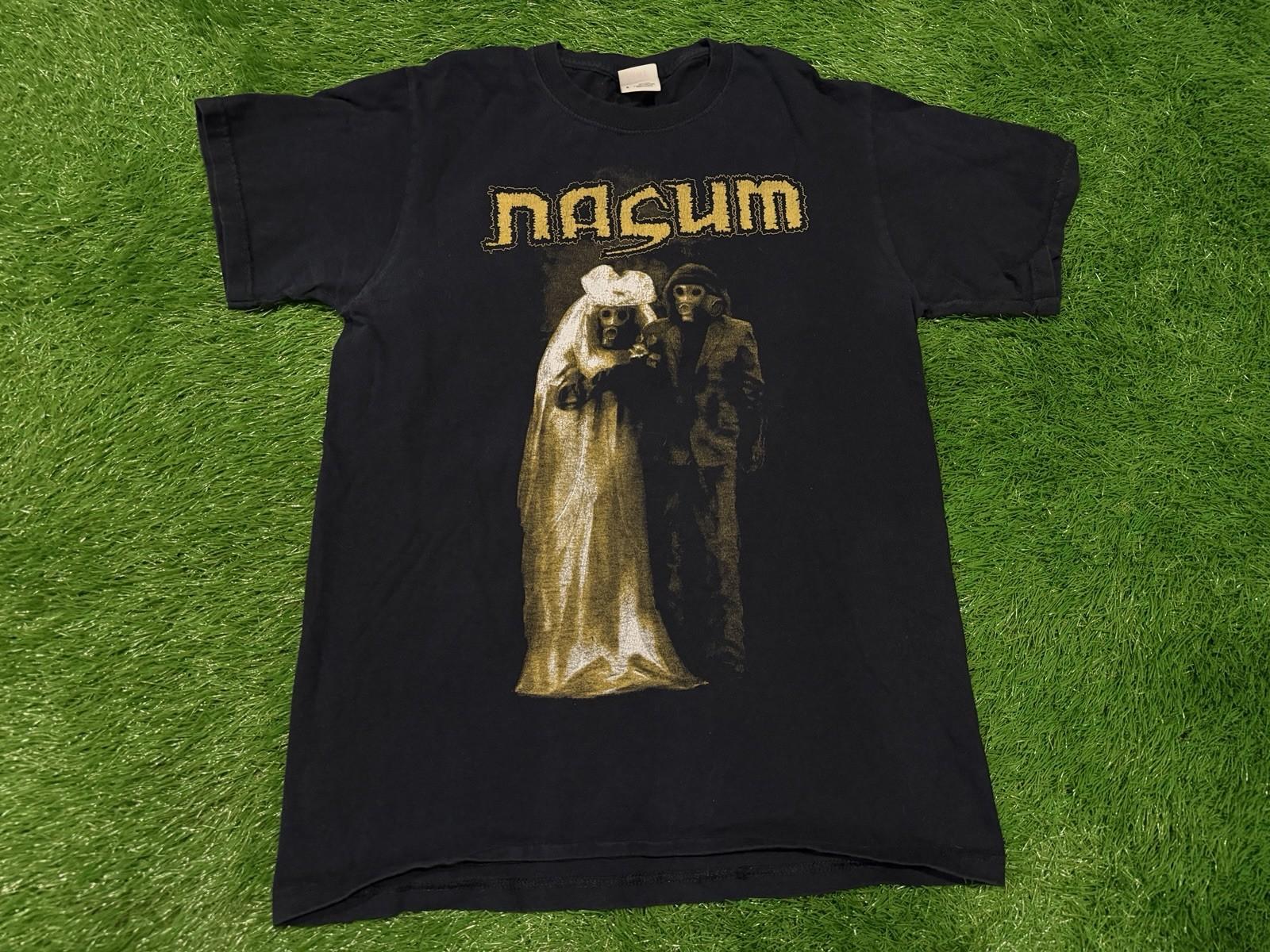 Vintage 2000s Y2K Nasum Inhale/Exhale Metal Hardcore Band T Shirt - Size SMALL Unisex T-Shirt L
