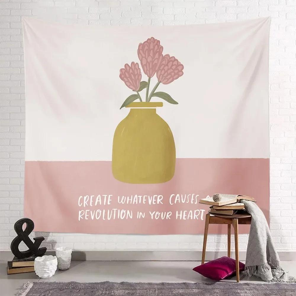 Botanical Art Tapestry Minimalist Design Unique Wall Decor for Living Room Perfect Gift for Plant Lovers