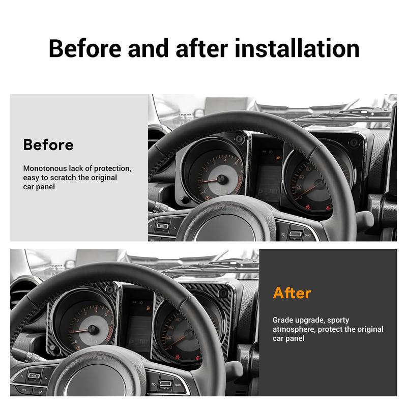 Real Soft Carbon Fiber Sticker For Suzuki Jimny JB74 JB64      2024 2025 LHD RHD Car Speedometer Frame Trim