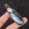 Opal Owyhee Niebieski W Miedzianym Oplocie Wisiorek Ręcznie Robiony Wisiorek z Kamieniem Szlachetnym Unikalna Miedziana Biżuteria Wisiorek z Kamieniem Księżycowym Biżuteria Wire Wrapping