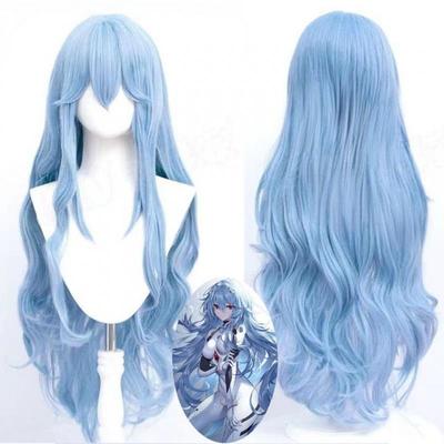 Rei Ayanami Cosplay Wig, Blue Heat Resistant Synthetic Hair for EVA Role Play
